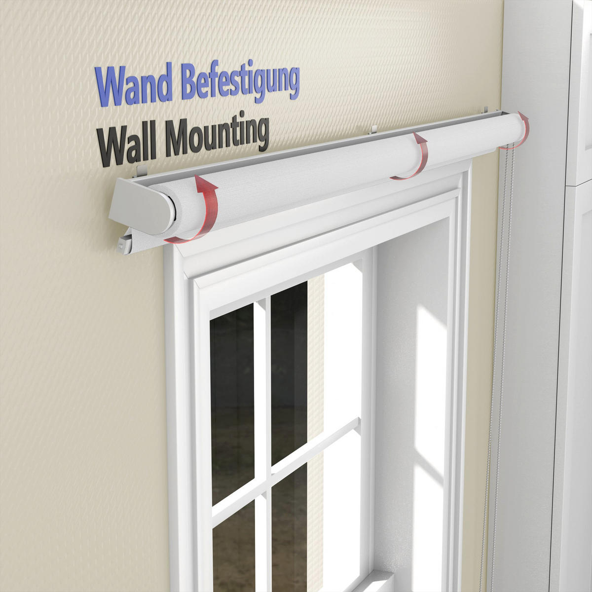 ROLLO blickdicht - Weiß, Textil (80/220cm) - Deco-Raum