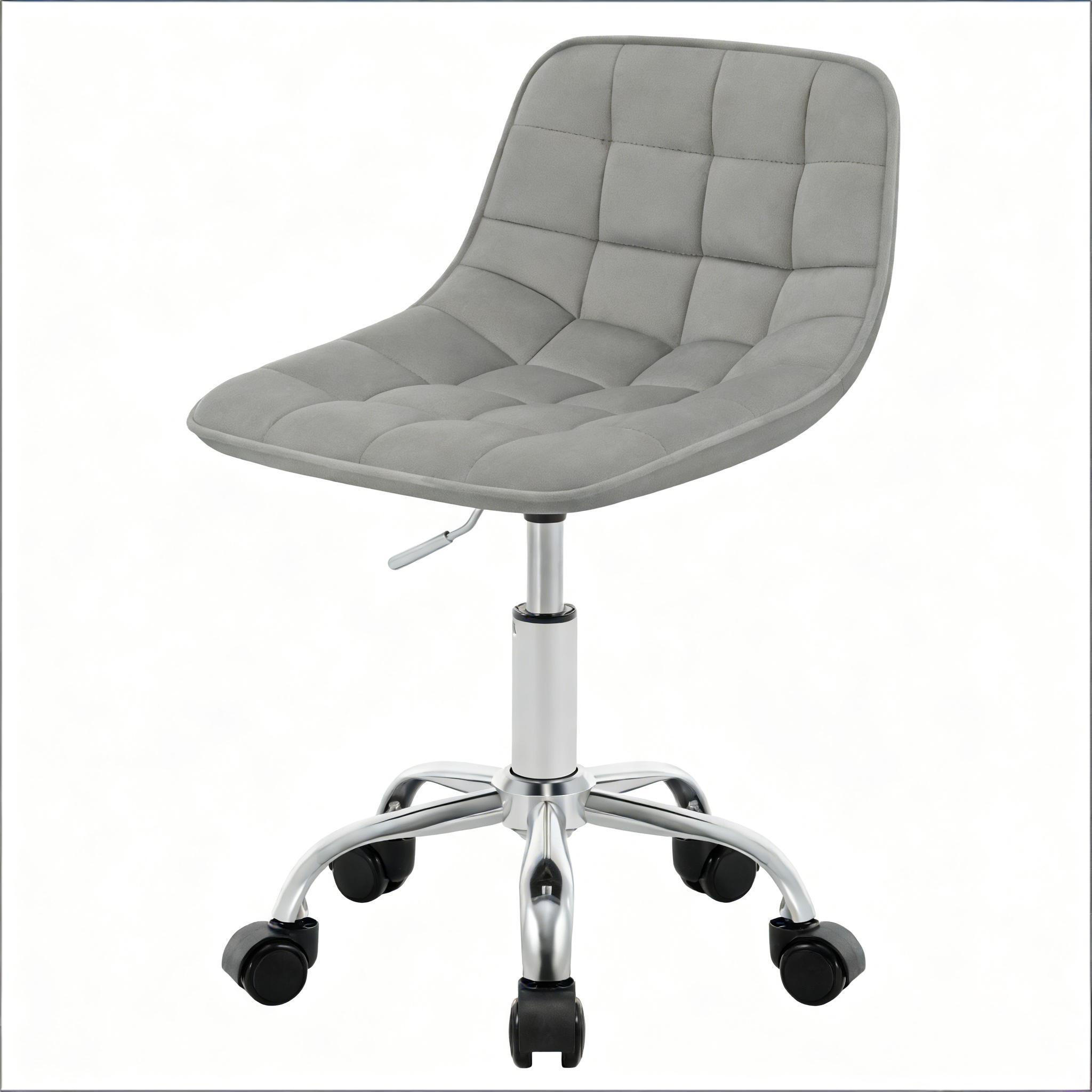 BÜROSTUHL Hellgrau 43/50/67,5 cm - Hellgrau, Metall (43/67.5/43cm) - PANGIVO
