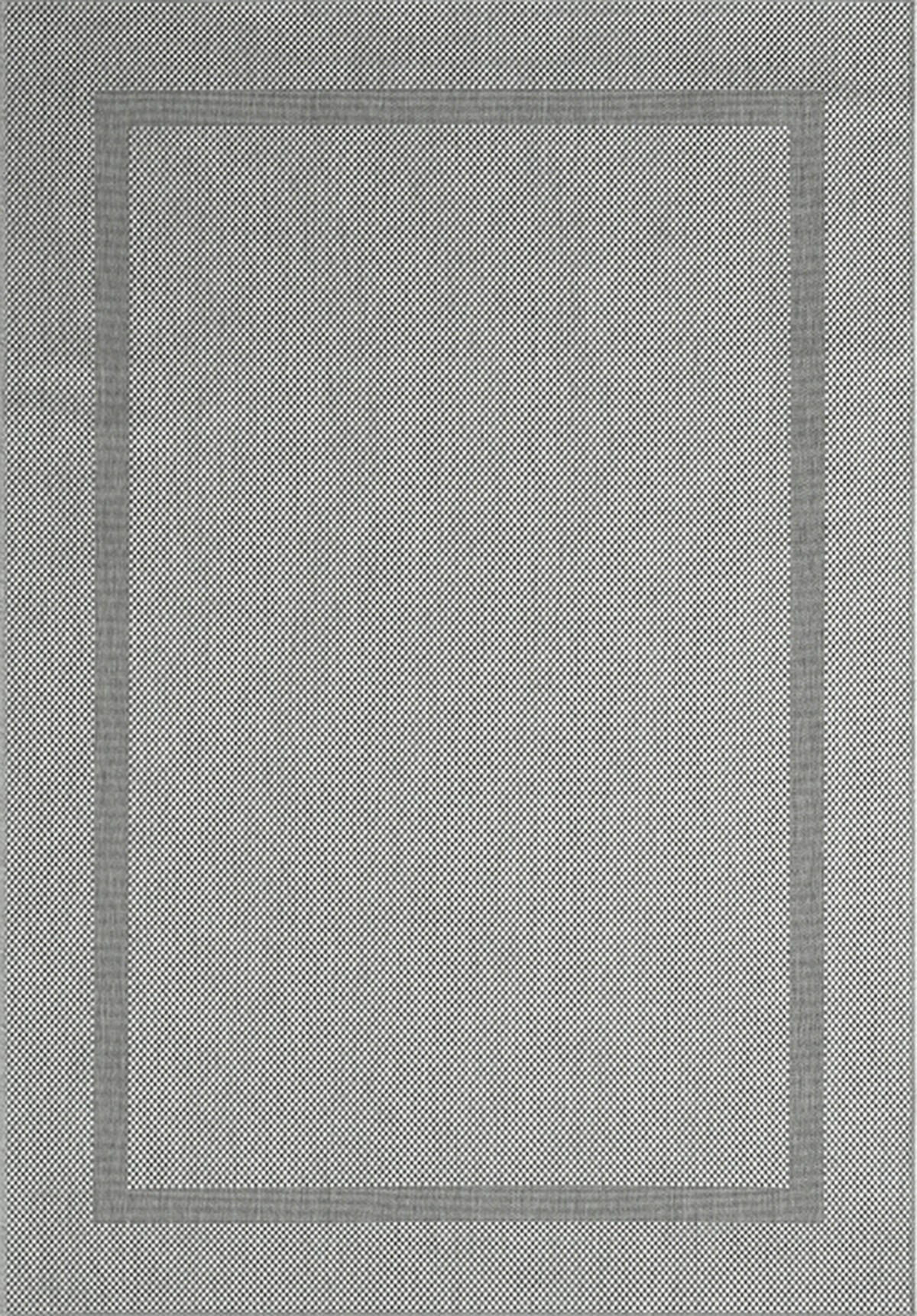 FLACHWEBTEPPICH Bordüre BORNO Polypropylen Grau 140 x 200 cm - Grau, Textil (140/200cm) - KADIMA DESIGN