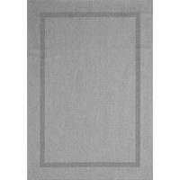 FLACHWEBTEPPICH Bordüre BORNO Polypropylen Grau 140 x 200 cm - Grau, Textil (140/200cm) - KADIMA DESIGN