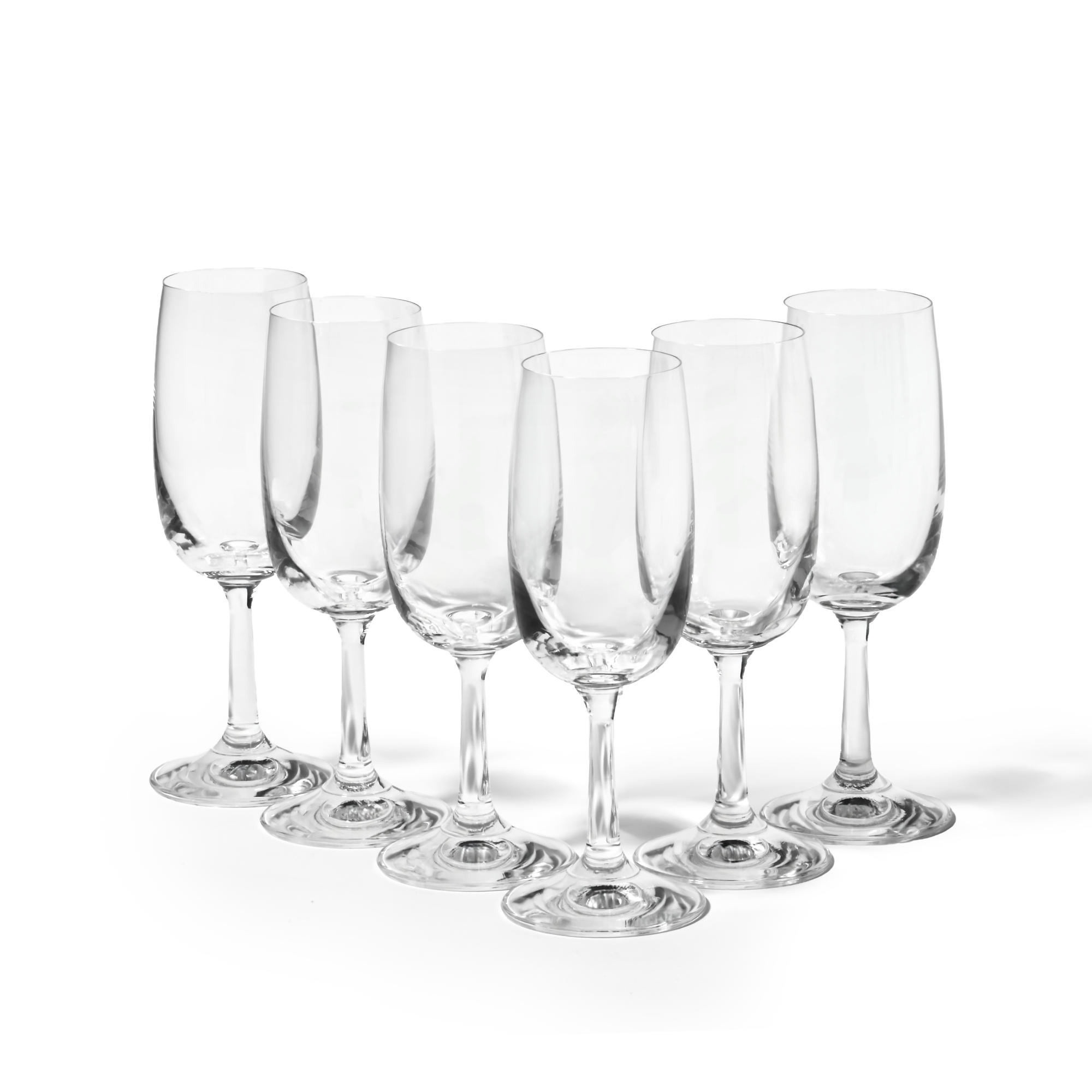 UNIVERSELLE CHAMPAGNERGLÄSER BUFFET 155 ML 6er-Set - Transparent, Glas (0.155L) - Krosno Glass