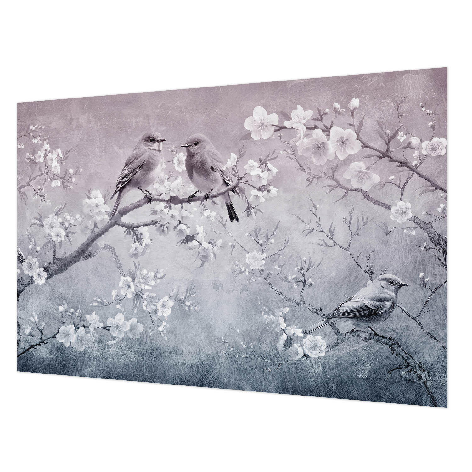 FOTOTAPETE 104x70 cm - Subtile Natur - Grau, Textil (104/70cm) - Wallfluent