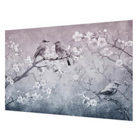 FOTOTAPETE 104x70 cm - Subtile Natur - Grau, Textil (104/70cm) - Wallfluent
