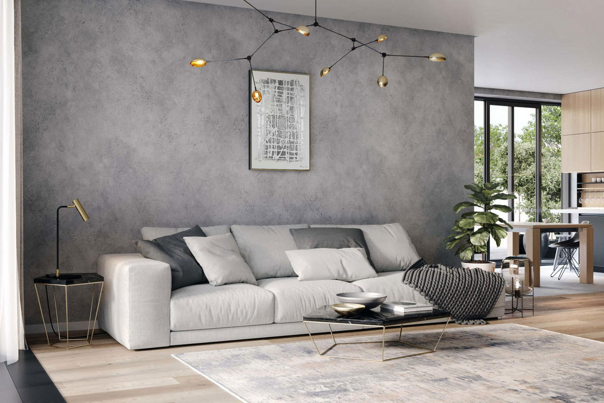 ACRYLBILD HANDGEMALT 60/90 cm - Silberfarben/Weiß, Holz/Textil (1.4/90cm) - KUNSTLOFT