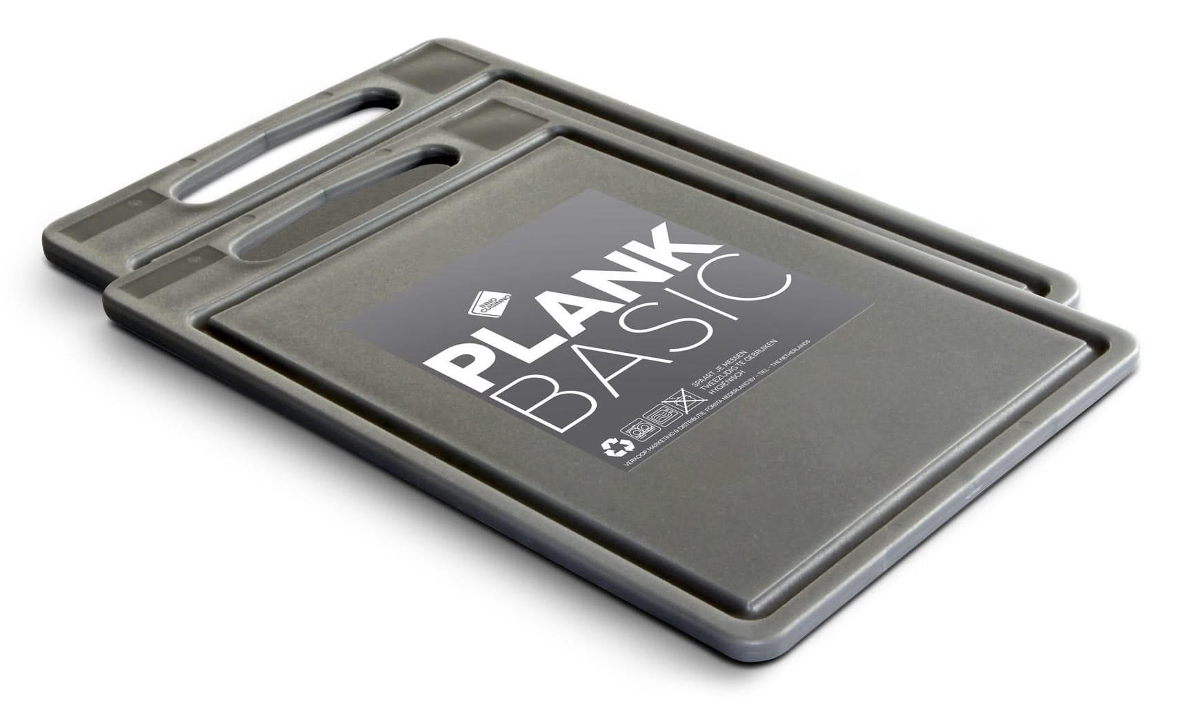 SCHNEIDEBRETT er Basic - 35 x 25 cm - Grau - 2 Stück - Grau, Kunststoff (25/35cm)