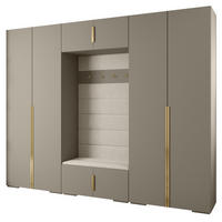 GARDEROBEN-SET 236,7/300/47 - Kaschmir/Goldfarben, Holz/Kunststoff (300/236.7/47cm) - Abiks Möbel
