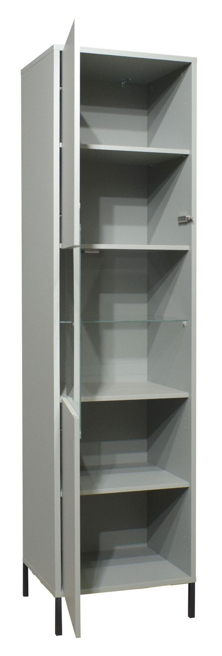 VITRINE Erna 51x45x197 Pinie Green matt Lack - Grün, Holzwerkstoff (51/197/45cm) - 58aufmkessel