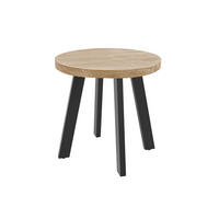 ESSTISCH SOPHIA - Beige/Schwarz, Holz/Metall (80/80/78cm) - SAM