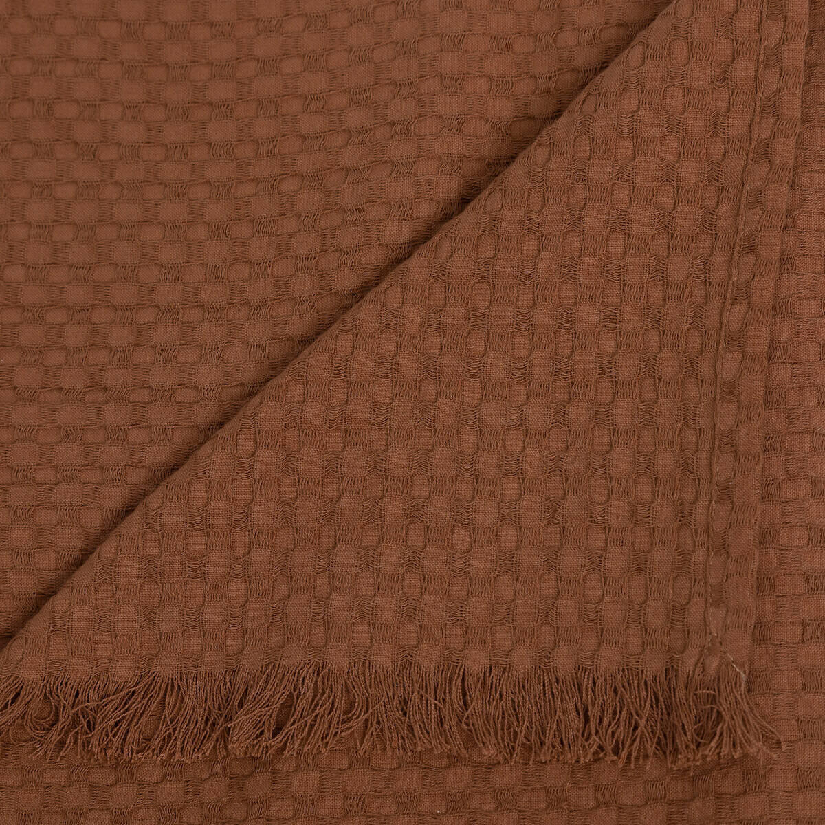 TAGESDECKE Baumwolle Widdy 130/180 cm - Terra cotta, Naturmaterialien (130/180cm) - Atmosphera Createur d´interieur