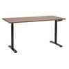 SCHREIBTISCH braunschwarz 160/72 cm manuell höhenverstellbar Destin IV - Dunkelbraun/Schwarz, Holz (72/160/74cm) - Beliani