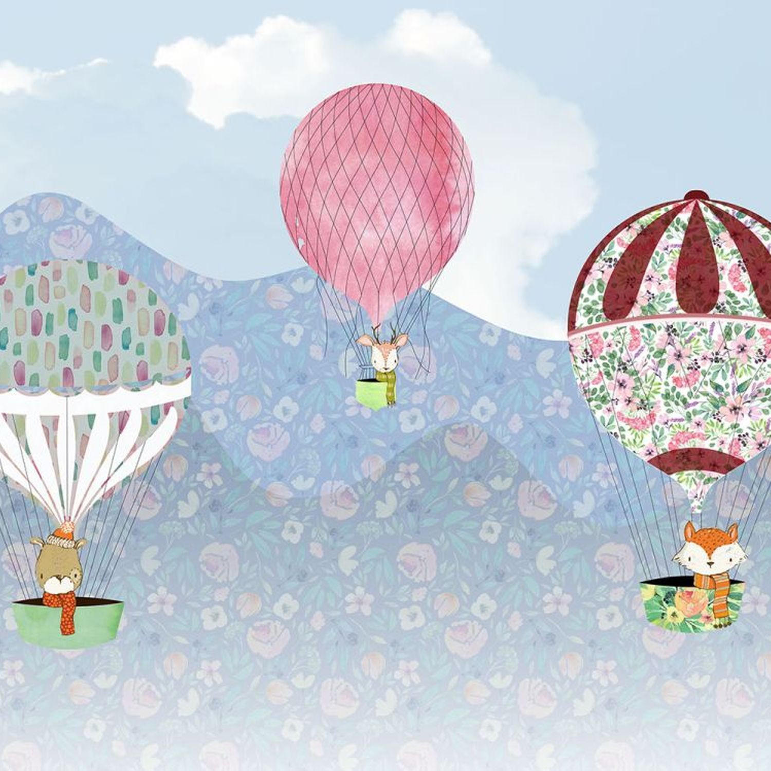 FOTOTAPETE Luftballon 500 x 250 cm - Multicolor, Papier (500/250cm) - Sanders & Sanders