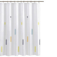 DUSCHVORHANG Weiß Polyester wasserdicht maschinenwaschbar mit Haken Badezimmer - Weiß, Textil (180/180cm) - MCBOSON