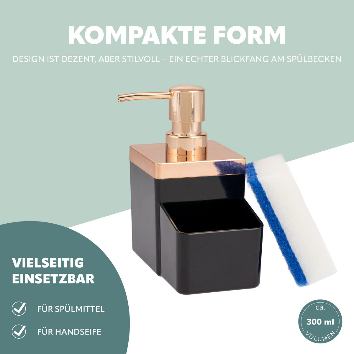 SPÜL-SET, schwarz - Schwarz, Kunststoff (12/14/6.5cm) - bremermann