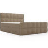 BOXBETT Alicante 180x200 Bouclé-Stoff Braun - Braun, Holz/Textil (180/200cm) - Graingold