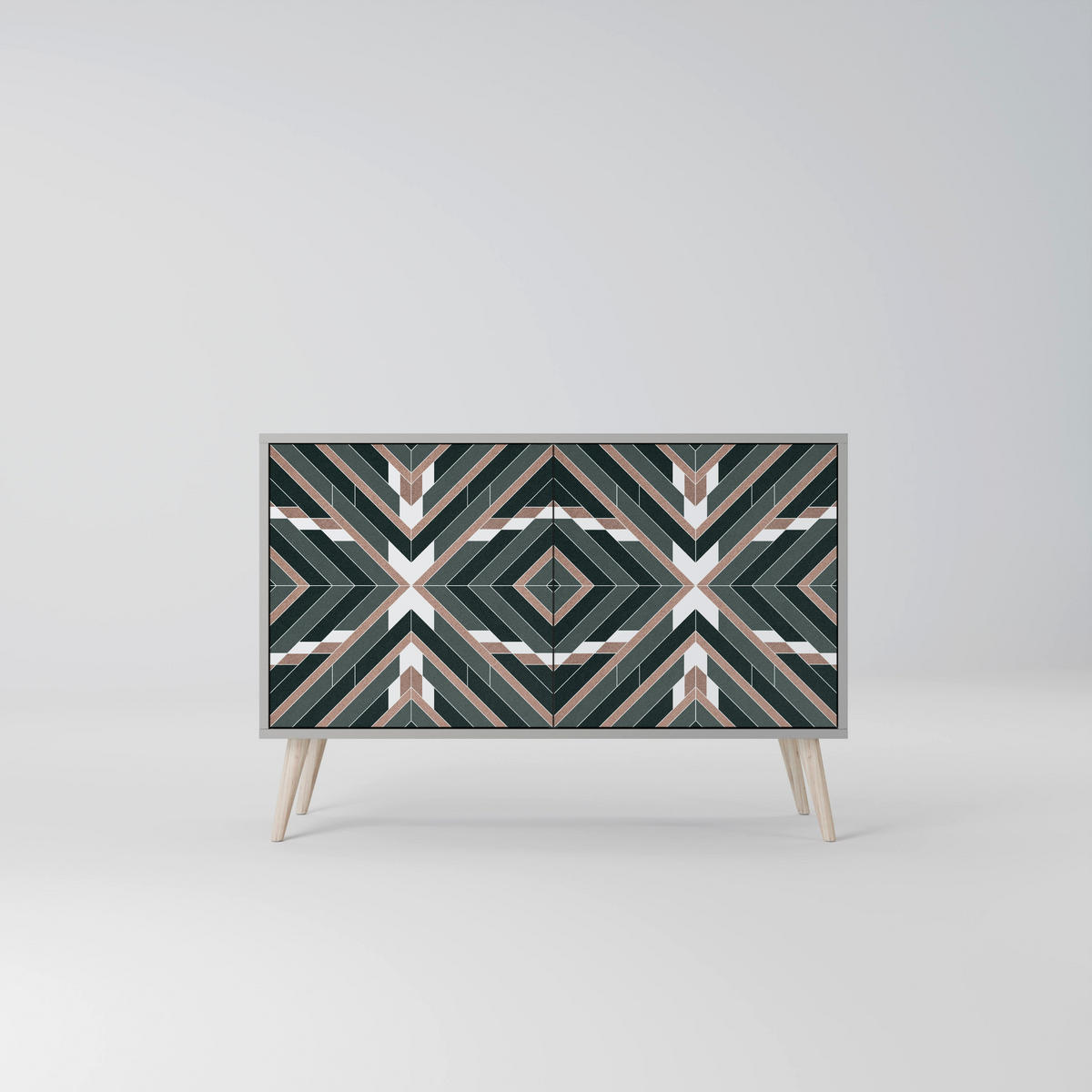 SIDEBOARD DIMENSION DELIGHTS, Eicheneffekt, 111x42x77,5 cm, 2 Türen - Eichefarben/Buchefarben, Holzwerkstoff/Buchenholz (111/77.5/42cm) - SpaceRebels