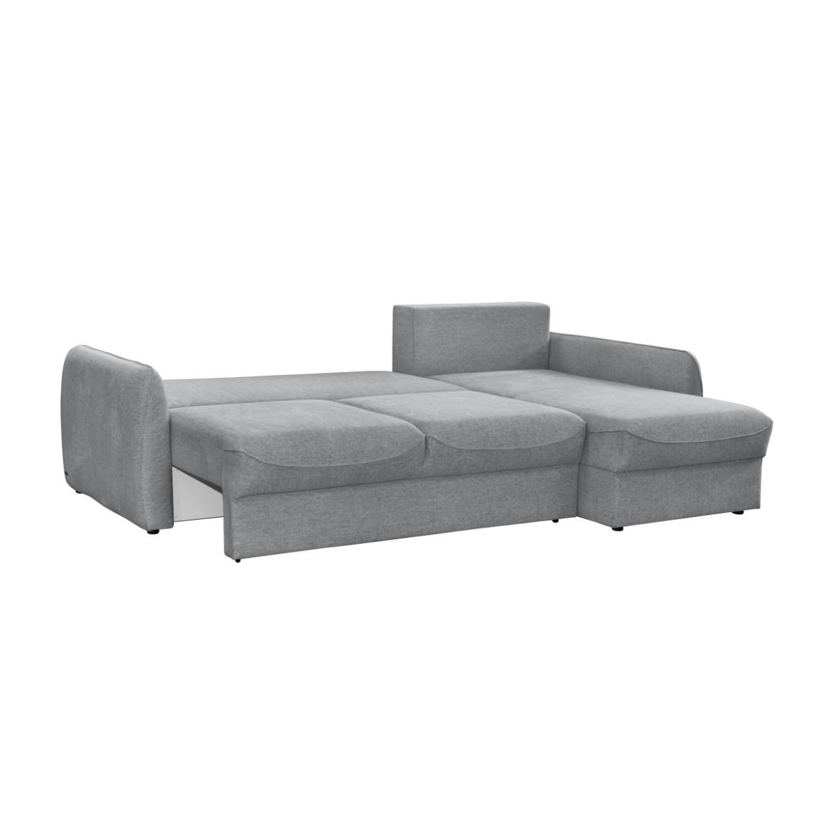 ECKSOFA 3-sitzer mit schlaffunktion - naomi 260/175/90 cm - Grau, Textil (175/90/260cm) - Calicosy