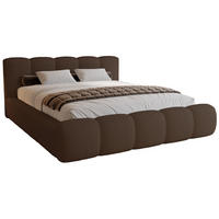 POLSTERBETT bouclé 200x200 Ravello mit Bettkasten, Lattenrost, Braun - Braun, Holz/Textil (200/200cm) - Emporius