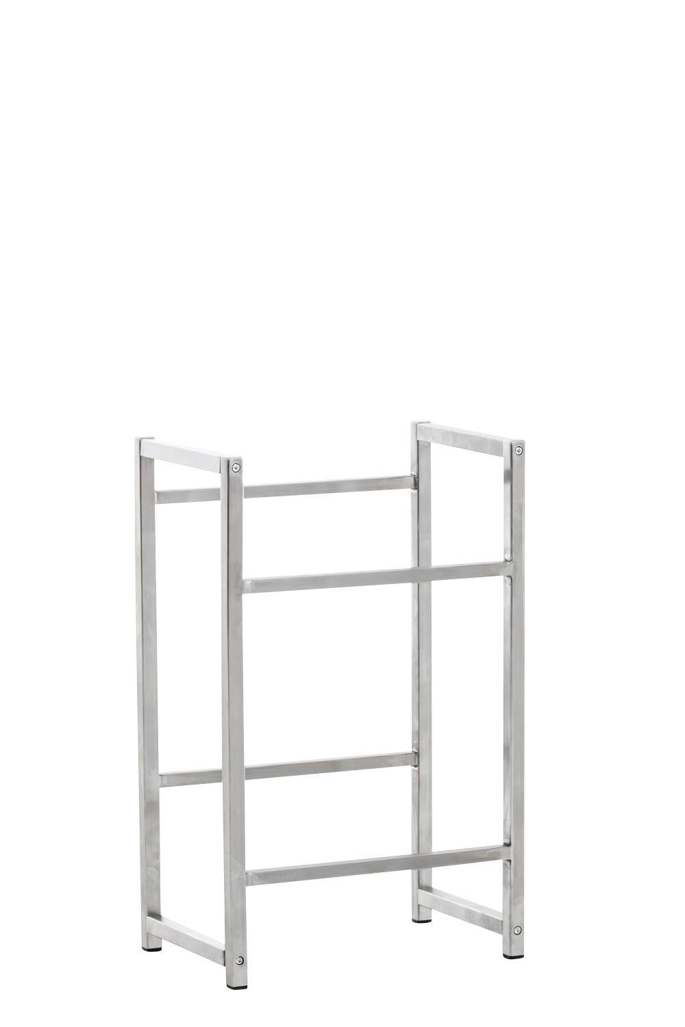 KASTENSTÄNDER Metall edelstahl - Edelstahlfarben, Metall (47/75/31cm) - CLP