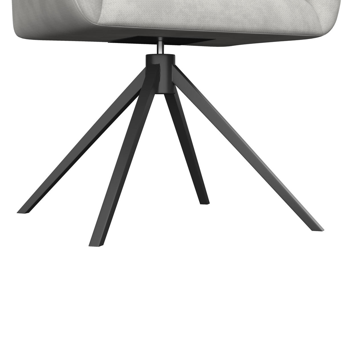 ARMLEHNSTUHL Malina Hellgrau Webstoff Drehbar Gepolstert - Hellgrau, Holz (63/85.5/66.5cm) - Bessagi Home
