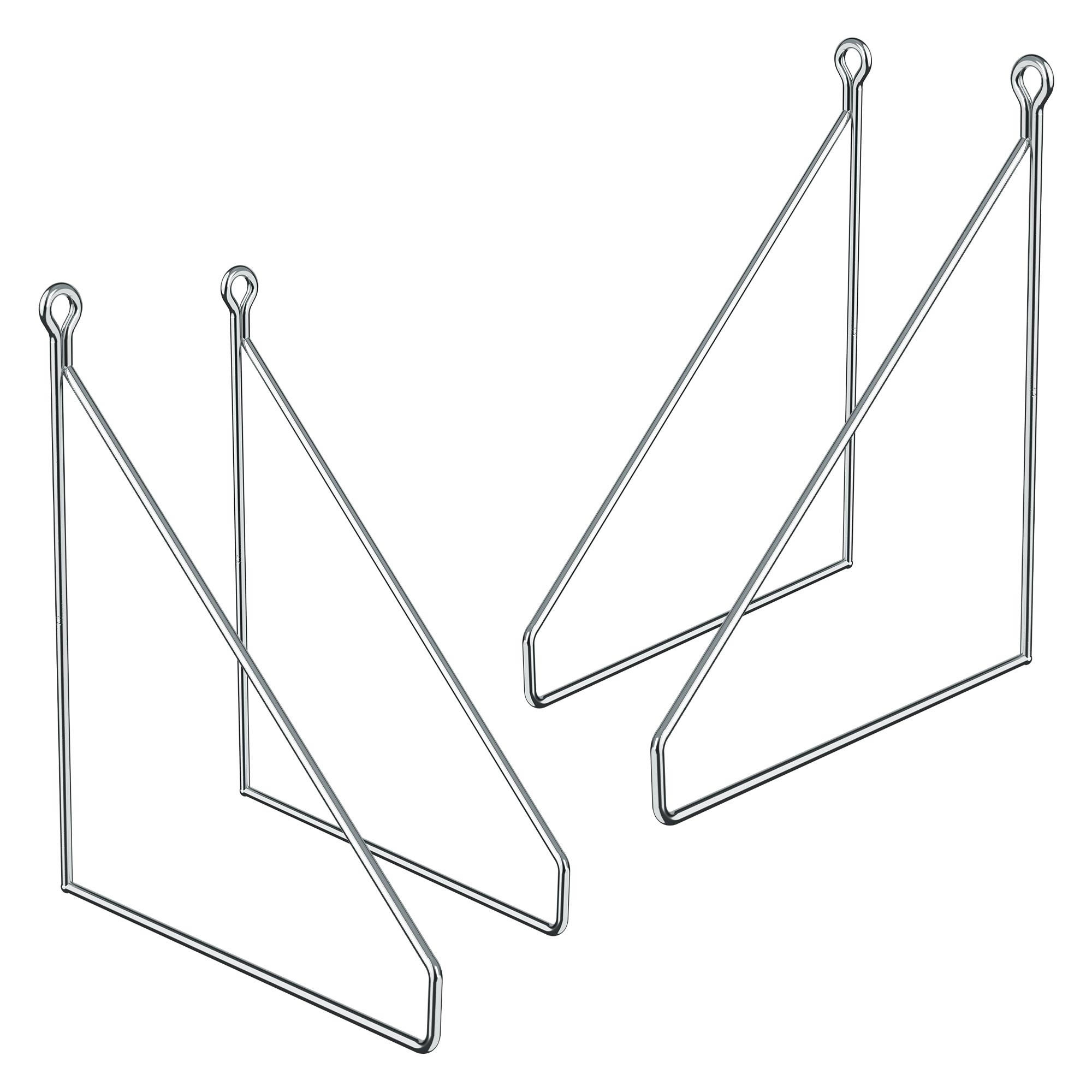 REGALHALTERUNG 2er Set 200mm Silber - Silberfarben, Metall (25/25/20cm) - ML-DESIGN