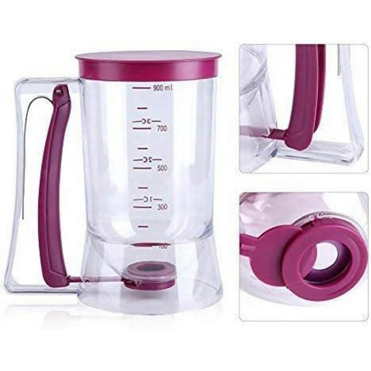 TEIGSPENDER 900ml mit Messskala - Transparent, Kunststoff (0.9L)