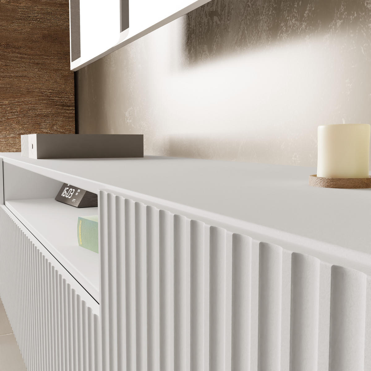 TV-SCHRANK NOE - Weiß, Holzwerkstoff (200/53/41cm) - Meblini