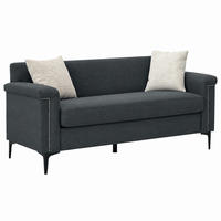 SOFA 2er-Set 172 cm Stoff Dark Gray - Dunkelgrau, Holz (73.5/81.5/172.1cm) - Meubliv