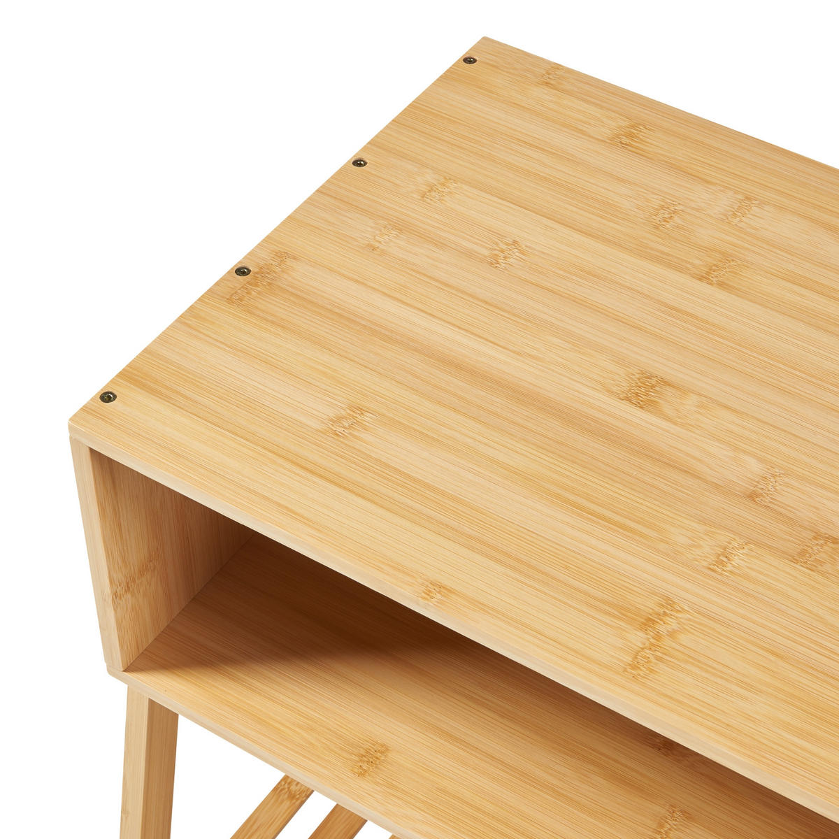 NACHTTISCH Håbo - Naturfarben, Holz (45/50/36cm) - [en.casa]