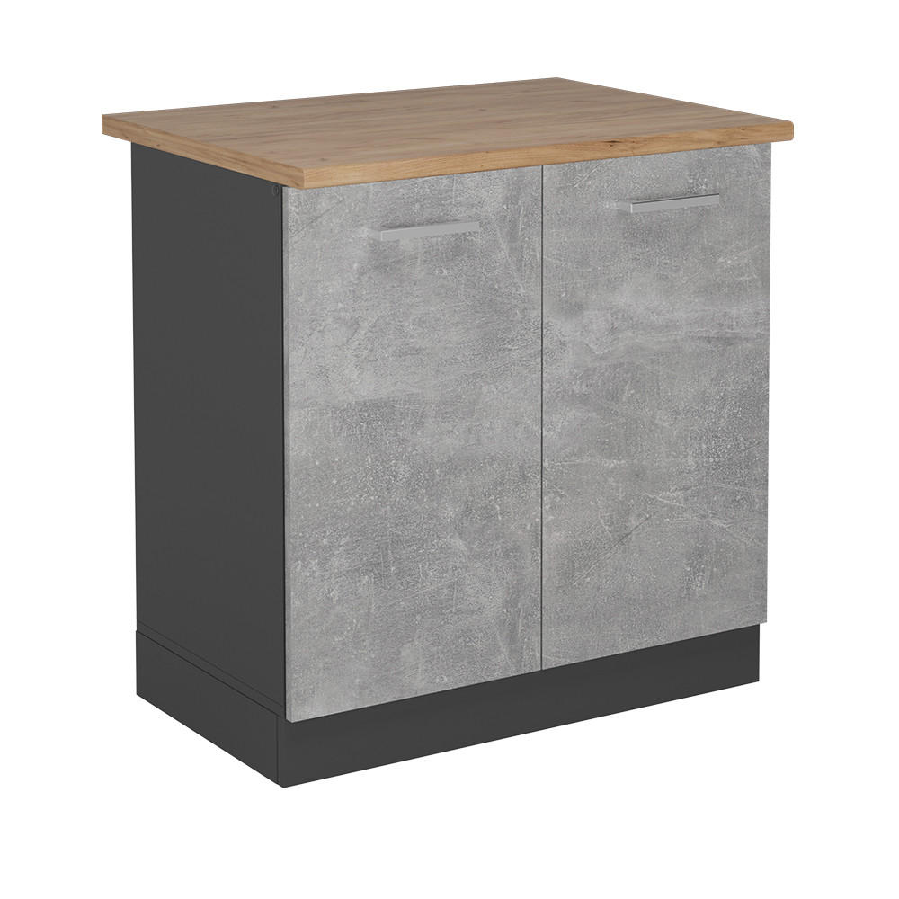 Vicco SKŘÍŇKA POD DŘEZ R-Line Beton 80 cm , PD Dub