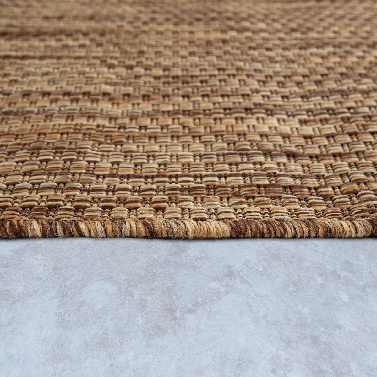 OUTDOORTEPPICH 80/80 VENEDIG 165 - Dunkelbraun, Kunststoff (80/80cm) - Paco Home