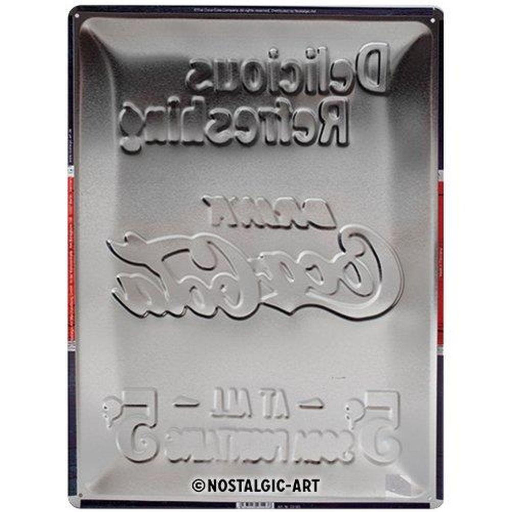 BLECHSCHILD 30/40 cm Coca-Cola Delicious Refreshing Blue - Multicolor, Metall (30/40/0.2cm) - Nostalgic-Art
