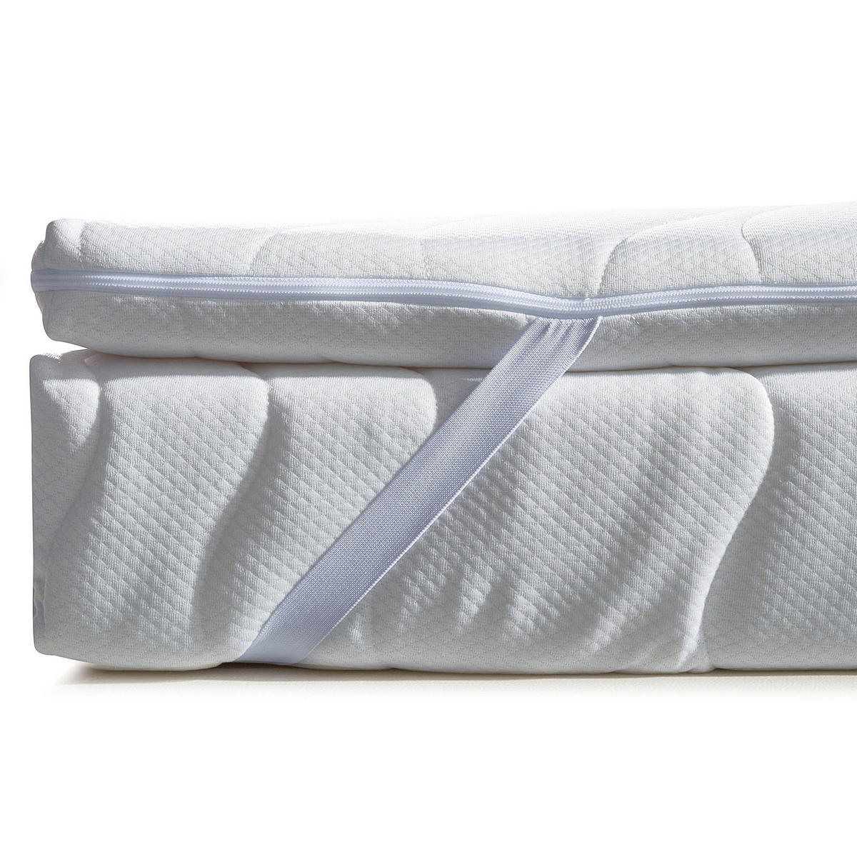 KALTSCHAUMTOPPER, abnehmbarer Bezug, Größe: 80x220 - Weiß, Textil (80/220cm) - Betten-ABC