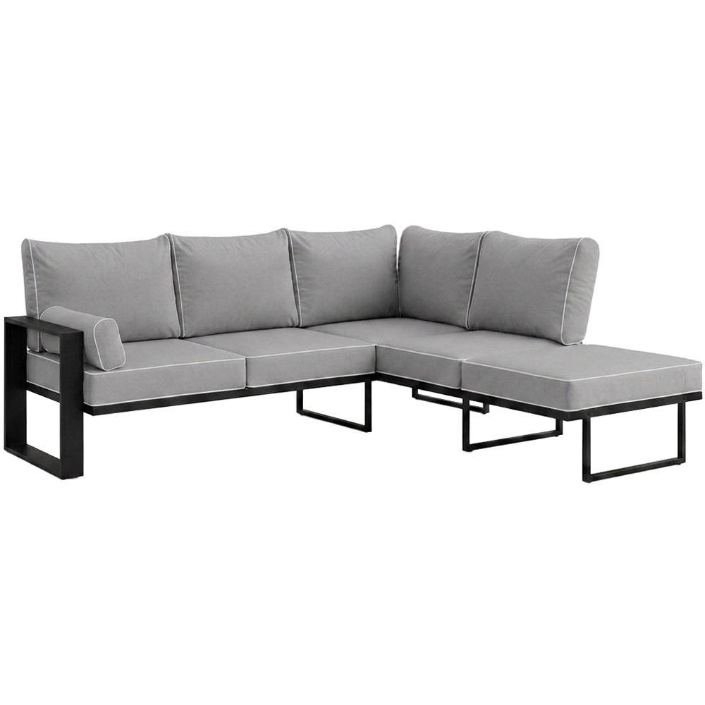 LOUNGEECKTEIL Verdino mit Metallrahmen 207 cm anthrazit - Anthrazit, Metall (207/90/199cm) - Beautysofa