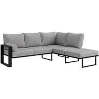 LOUNGEECKTEIL Verdino mit Metallrahmen 207 cm anthrazit - Anthrazit, Metall (207/90/199cm) - Beautysofa