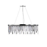 HÄNGELEUCHTE Pendelleuchte Starnberg 90cm mit funkelnden Kristallstäben Silber - Silberfarben, Glas (20/90/32cm) - PGA Lights