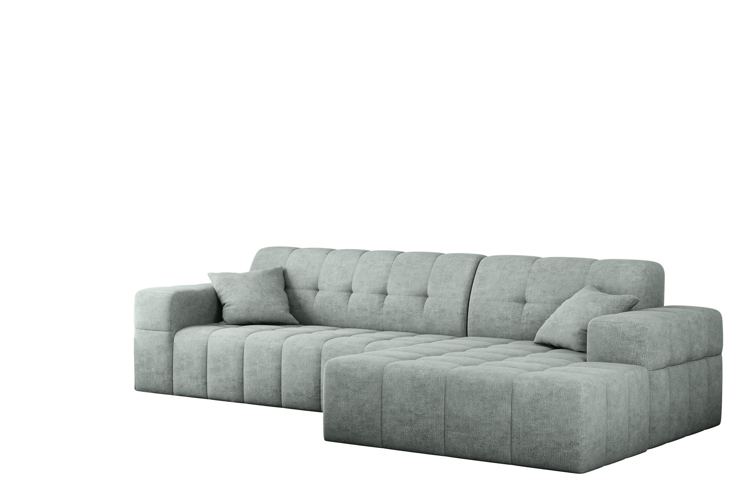 ECKSOFA NIMES Stoff Perfect Harmony Mintz Rechts - Mintgrün, Holz/Kunststoff (265/168cm) - Kaiser Möbel