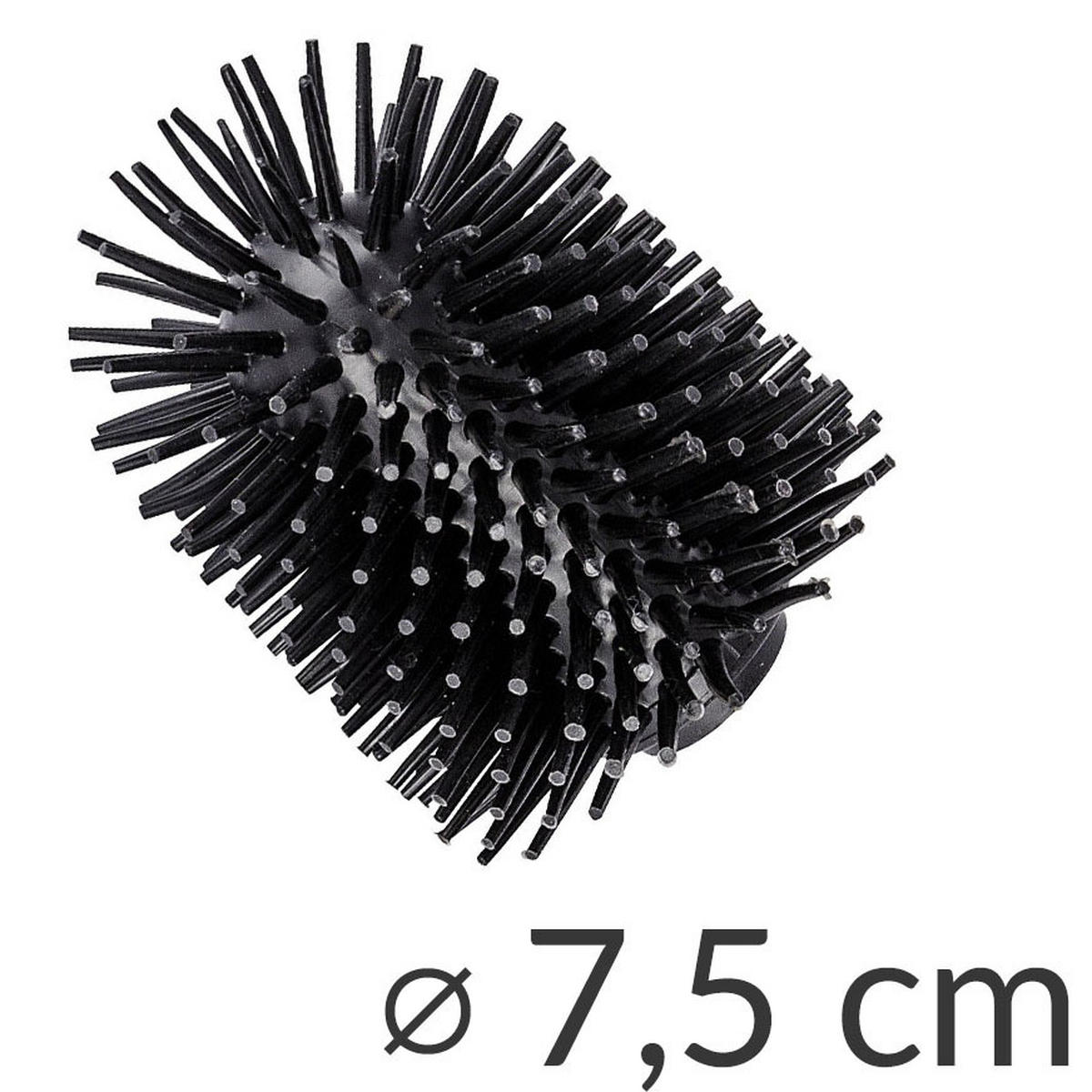 TOILETTENPAPIERSTÄNDER mit WC-Bürste Lirio 30/15/68 cm - Schwarz, Metall (15/68/30cm) - Wenko