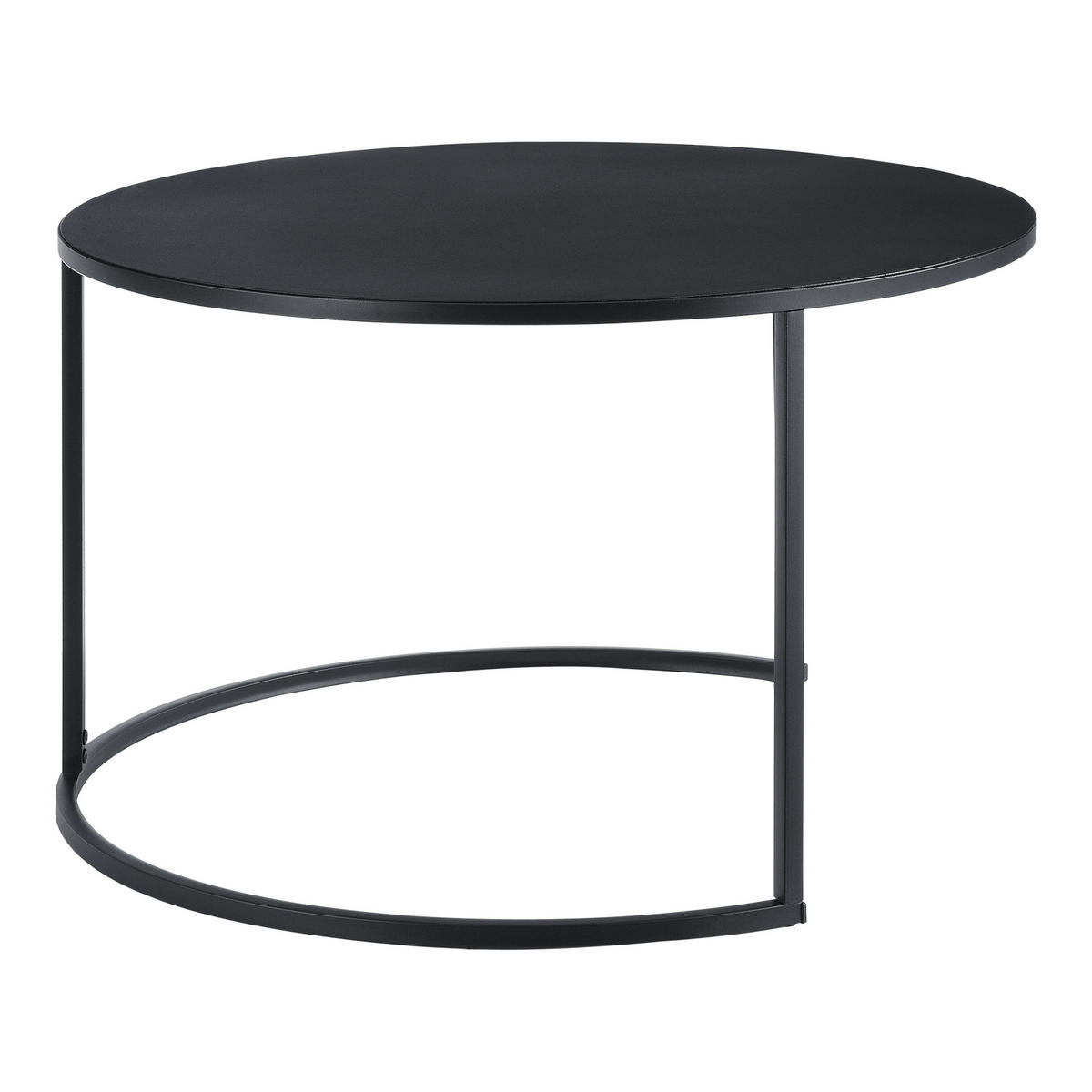 COUCHTISCH SET Korenica SET 2-teilig 74/74/46 - Schwarz, Metall (74/74/46cm) - [en.casa]