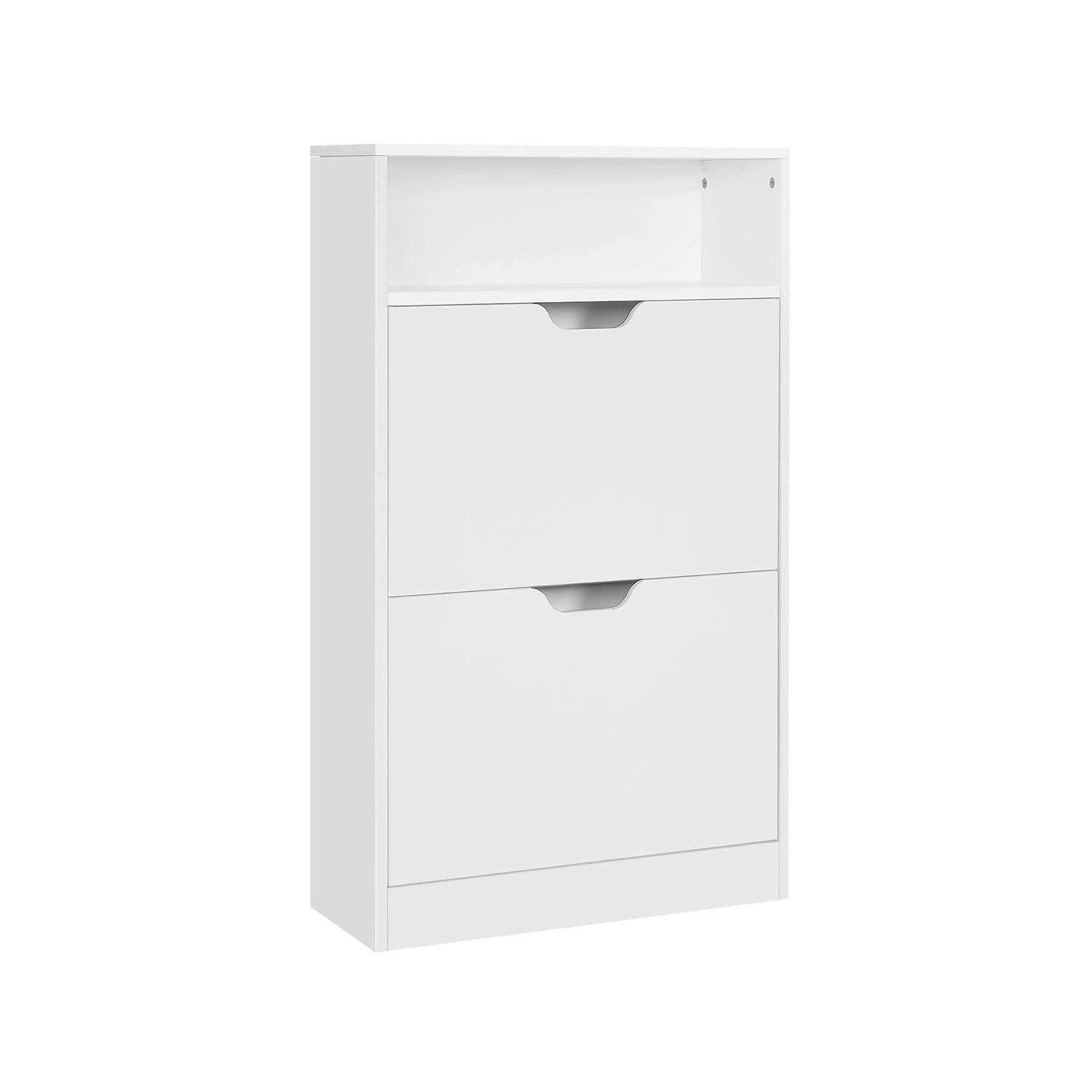 SCHUHSCHRANK SCHUHAUFBEWAHRUNG - Weiß, Holzwerkstoff (24/102/60cm) - Hansiro