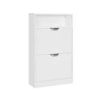 SCHUHSCHRANK SCHUHAUFBEWAHRUNG - Weiß, Holzwerkstoff (24/102/60cm) - Hansiro