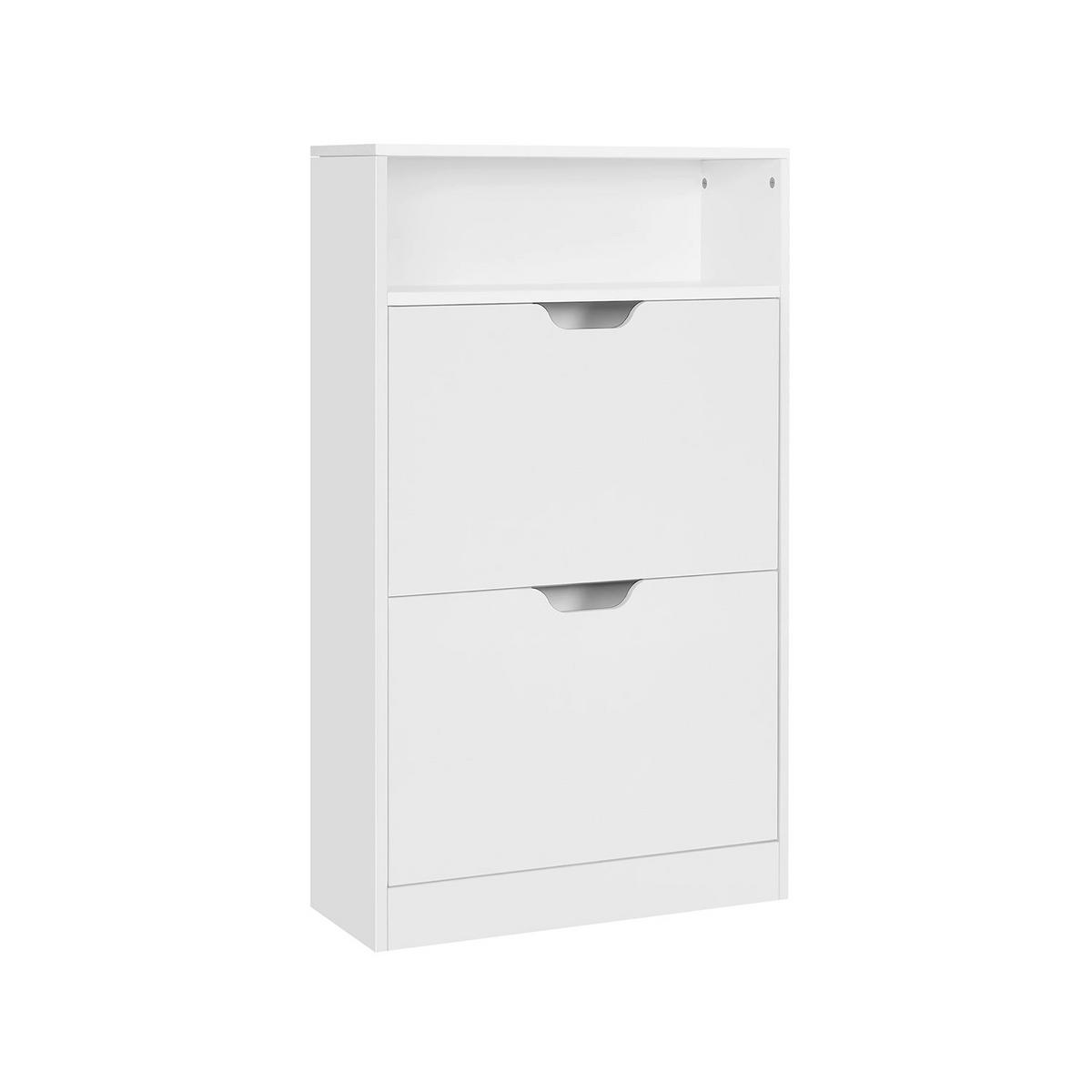 SCHUHSCHRANK SCHUHAUFBEWAHRUNG - Weiß, Holzwerkstoff (24/102/60cm) - Hansiro