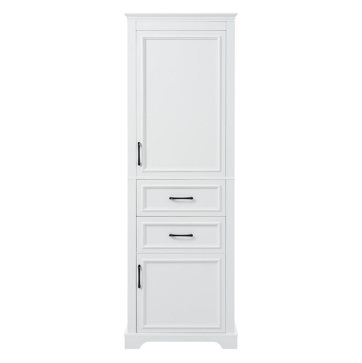BADZIMMERSCHRANK 60 x 40 x 180 cm Weiß MDF - Weiß, Holzwerkstoff (40/180/60cm) - Beauniv