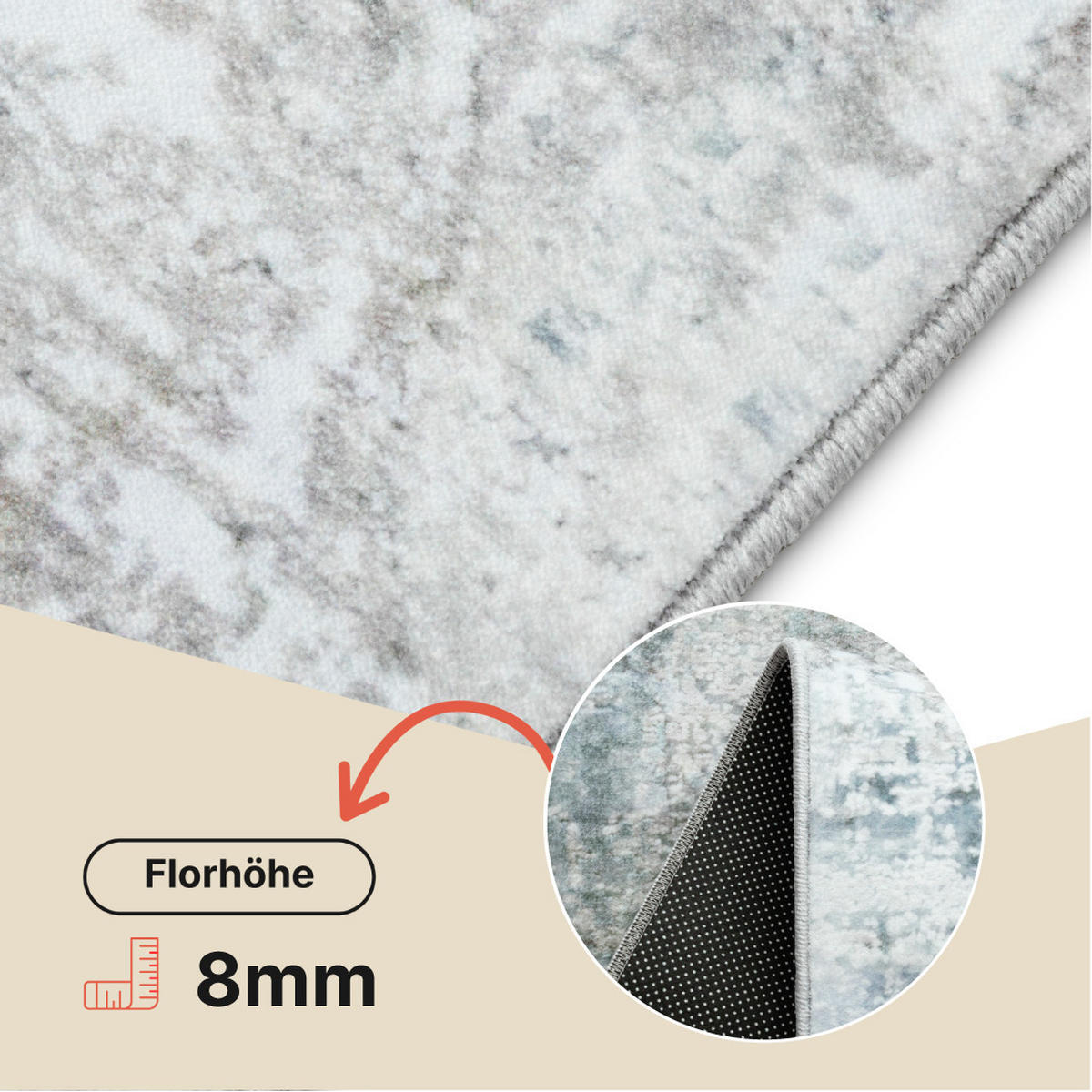 TEPPICH BARI Grau 200/300 cm - Grau, Textil (200/300cm) - Tapiso