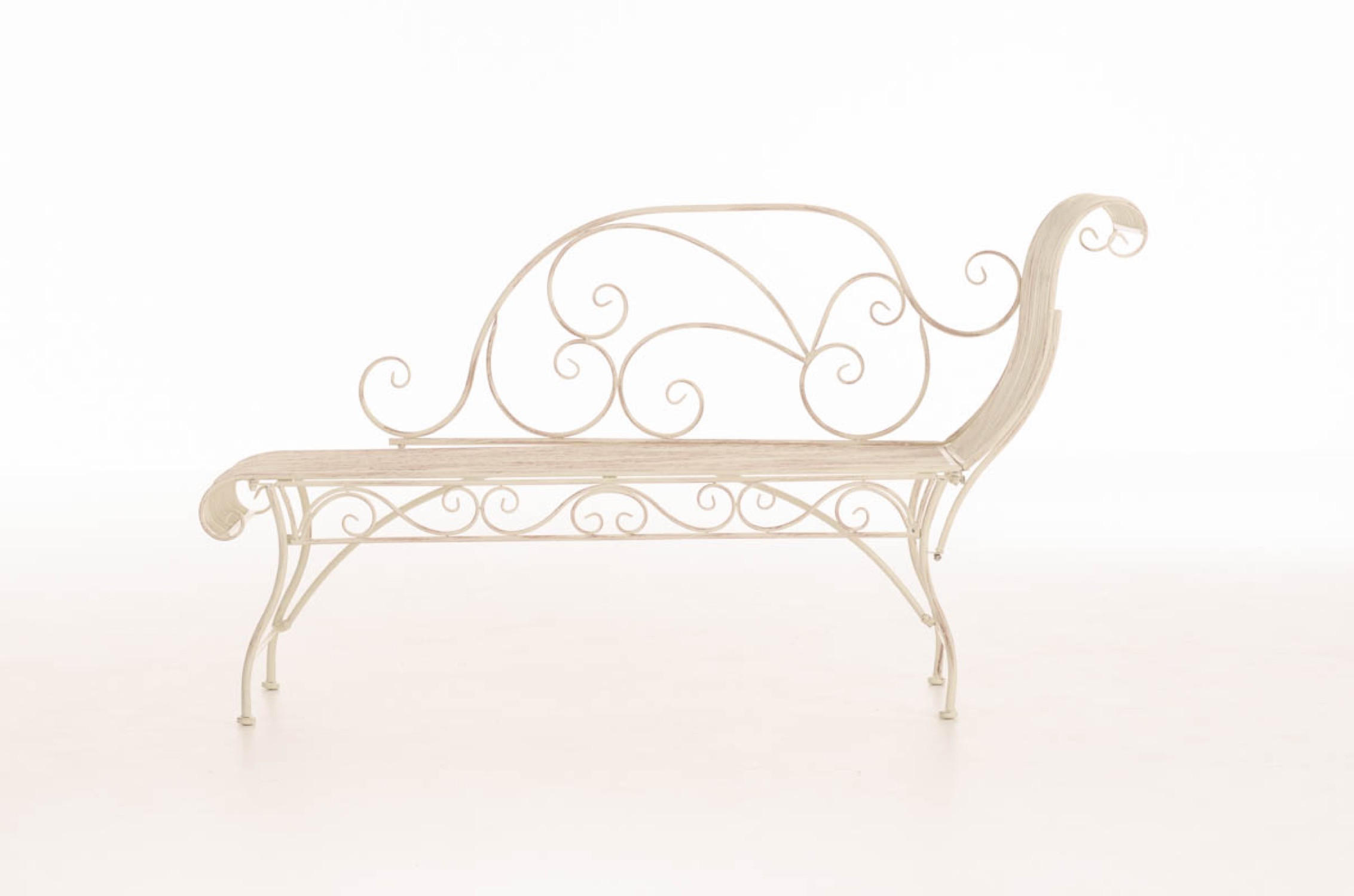 GARTENBANK Karina antik-creme - Naturfarben, Metall (156/46/78cm) - TPFGarden