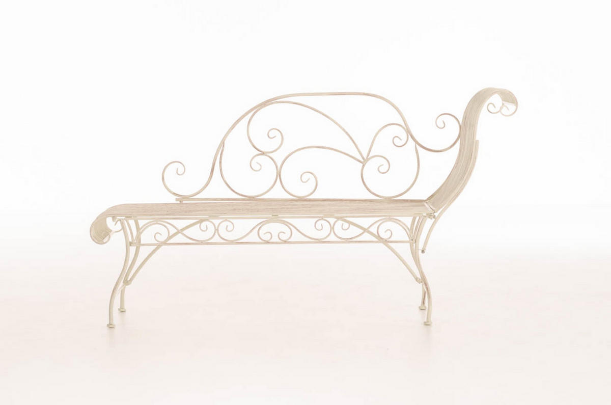 GARTENBANK Karina antik-creme - Naturfarben, Metall (156/46/78cm) - TPFGarden