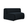 SOFAELEMENT Samt Stoff Blau - Blau/Schwarz, Kunststoff/Textil (147/70/89cm) - Makamii