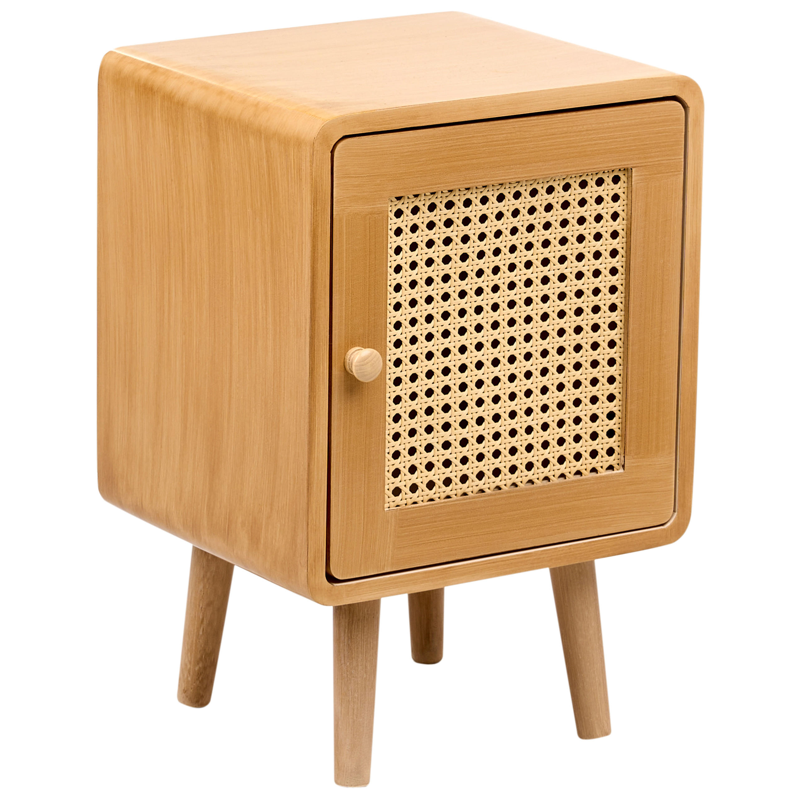 NACHTTISCH Hellbraun Lefroy - Braun, Holzwerkstoff (33/50/30cm) - Beliani