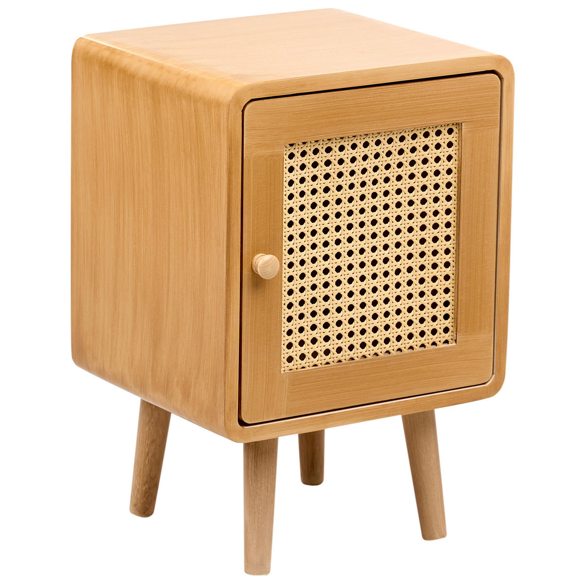 NACHTTISCH Hellbraun Lefroy - Braun, Holzwerkstoff (33/50/30cm) - Beliani