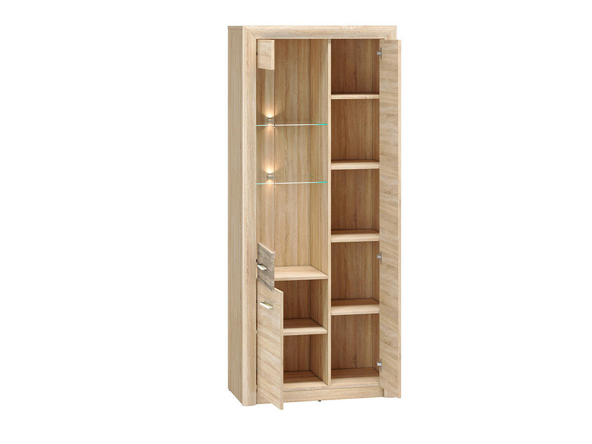 VITRINE – 55 cm – Castel – Sonoma Eiche – VT-001 - Sonoma Eiche, Holzwerkstoff (55/201/43cm) - hi-markt