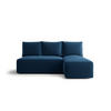 ECKSOFA mit Schlaffunktion SAVIO MINI Poso 05 Rechts - Dunkelblau, Textil (200/140cm) - Bedante